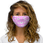 Shooting Star Clouds Pink Snug-Fit Polyester Face Mask