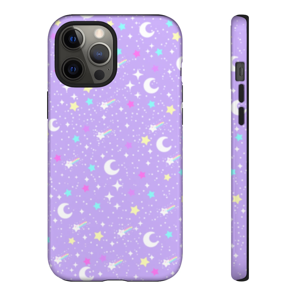 Starry Glitter Purple Tough Phone Case