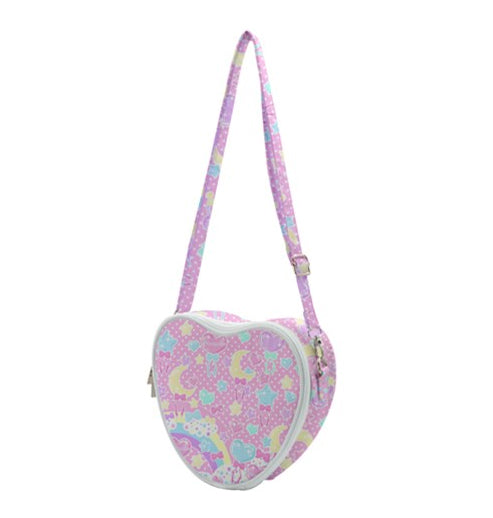 Pastel party pink heart shaped shoulder bag [made to order]