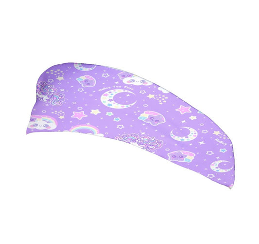 Rainbow Stardust stretchable headband [made to order]