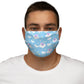 Shooting Star Clouds Blue Snug-Fit Polyester Face Mask
