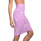 Starry Glitter Pink Women's Pencil Skirt