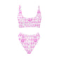 Sparkle Sweets Sport High-Waisted High-Cut Bikini Swimsuit Set