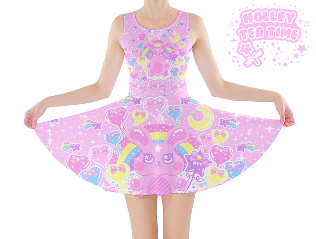 Bubblegum Bunny Skater Dress [made to order]
