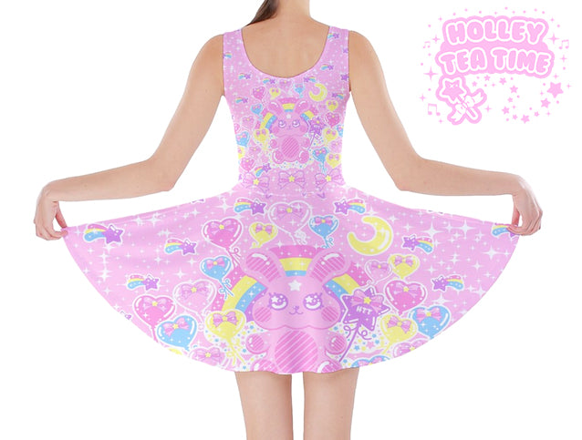 Bubblegum Bunny Skater Dress [made to order]