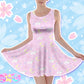 Cherry Blossom Dreams Pink Skater Dress [Made-To-Order]