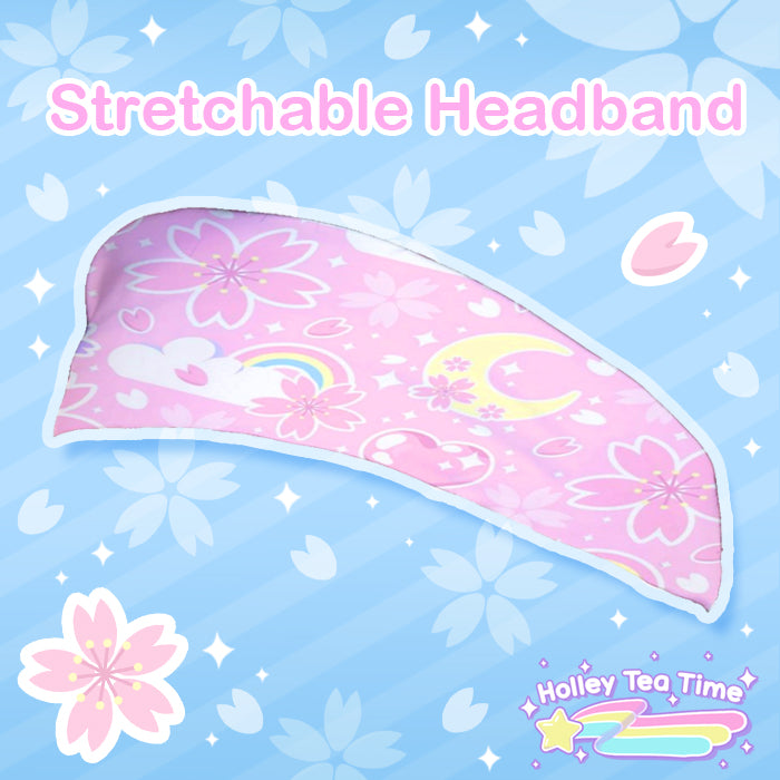Cherry Blossom Dreams Pink stretchable headband [made to order]