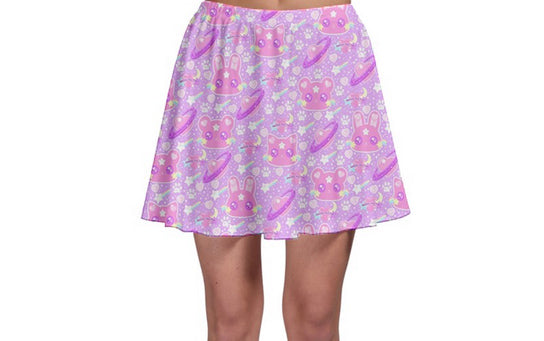Cosmic Cuties Lilac Skater Skirt [Made To Order]