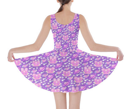 Cosmic Cuties Purple Skater Dress [made to order]