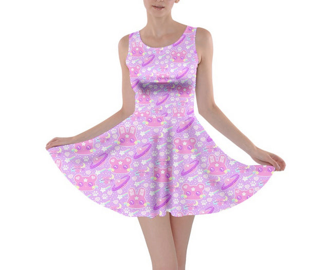 Cosmic Cuties Lilac Skater Dress [made to order]