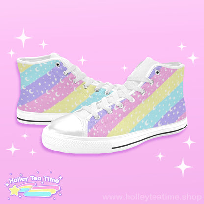 Cosmic Rainbow Women's Classic High Top Shoes
