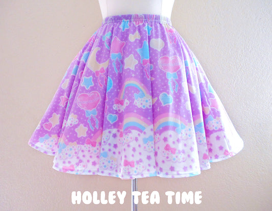 Pastel Party Lavender Mini Skater Skirt