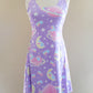 Saturn's wish purple sleeveless skater dress [made to order]