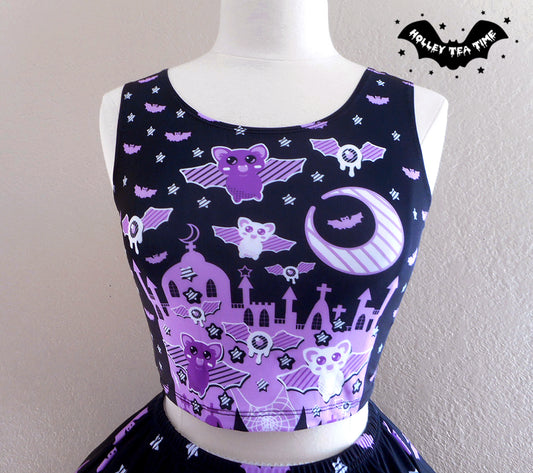 Spooky Bats Crop Top [Made To Order]