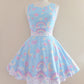 Pastel party blue skater dress [made to order]