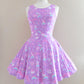 Bubbly dreams purple skater dress [made to order]