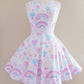 Pastel party white skater dress [made to order]