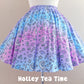 Milky pastel bat night skater skirt [made to order]