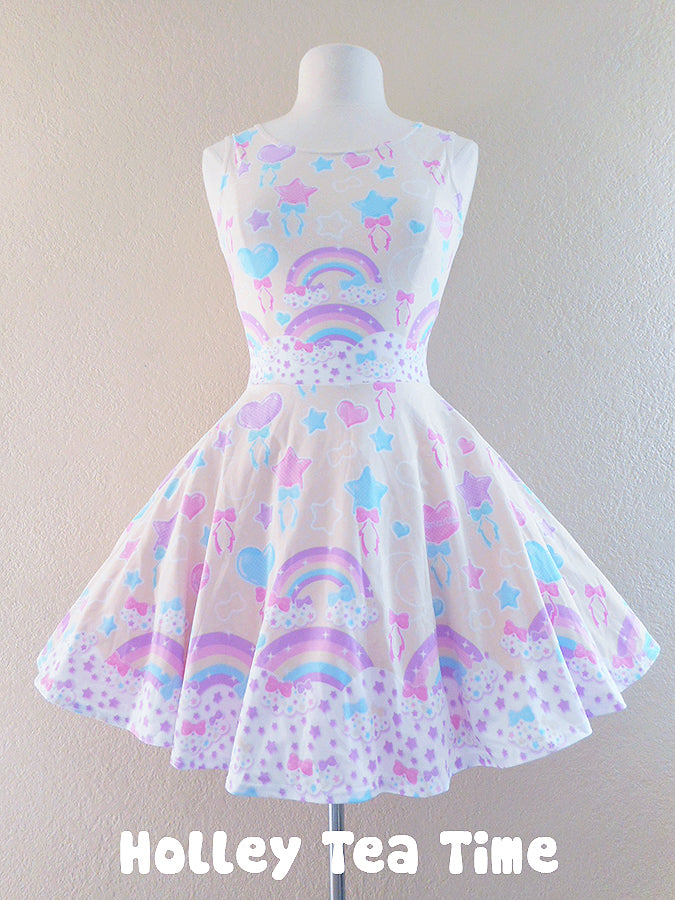 Pastel party yellow skater dress [made to order]