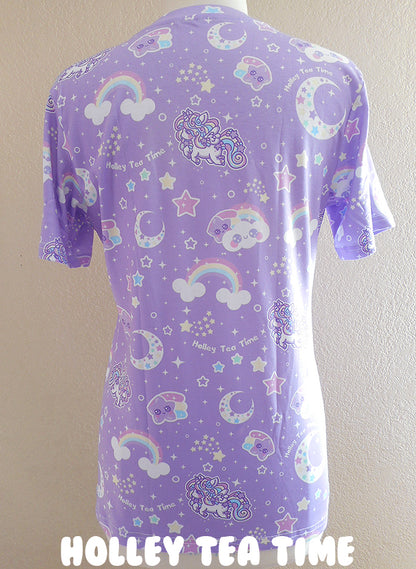 Rainbow stardust  women's all over print t-shirt [made to order]