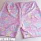 Pastel Party Pink Women's Fitted Shorts