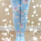 Shooting Star Clouds blue tights [made to order]