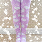 Shooting Star Clouds pink tights [made to order]