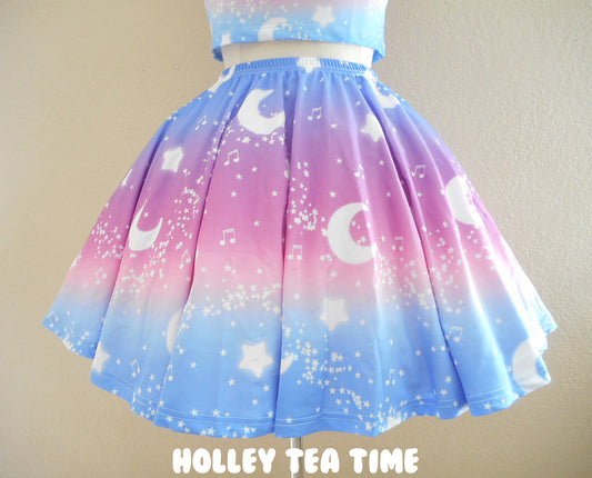 Magical Fairy Time - Rainbow Twilight Skater Skirt [Made To Order]