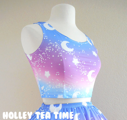 Magical Fairy Time - Rainbow Twilight Crop Top [Made To Order]