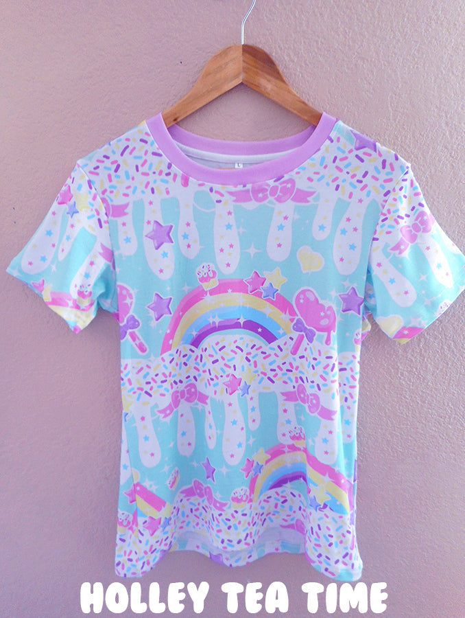 Rainbow Sweets Mint Unisex Cotton T-Shirt