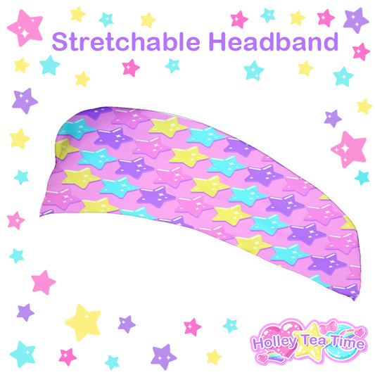 Electric Star Wave Pink Stretchable Headband