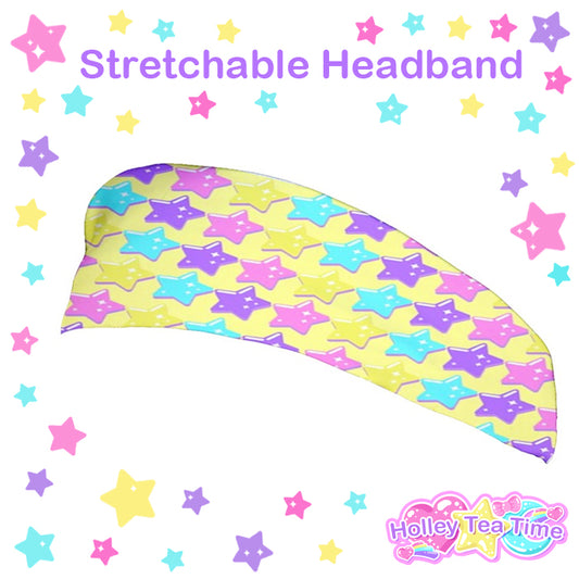 Electric Star Wave Yellow Stretchable Headband