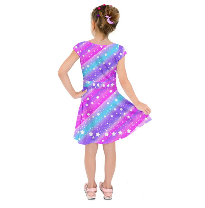Galactic Wish Girls Kids' Short Sleeve Dress