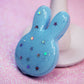Sparkle Bunny Glitter Pin (Blue Stars)