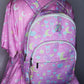 Pastel Party pink rounded multi pocket backpack [made to order]