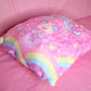 Bubbles Rainbow Land Soft Plush Fleece Throw Pillow (Double Sided)