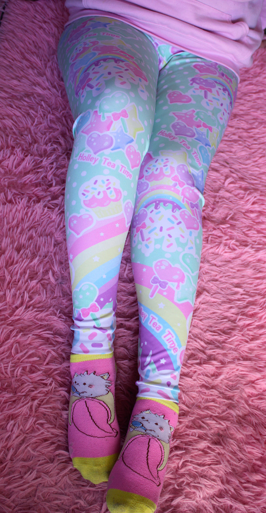 Rainbow Sweets Mint Leggings [Made To Order]