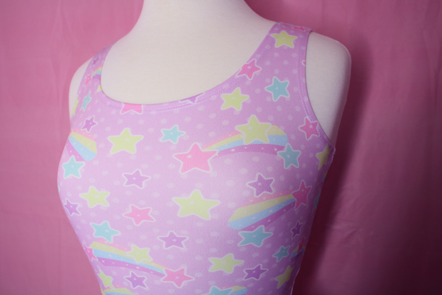Starry Party Purple Crop Top [Made To Order]