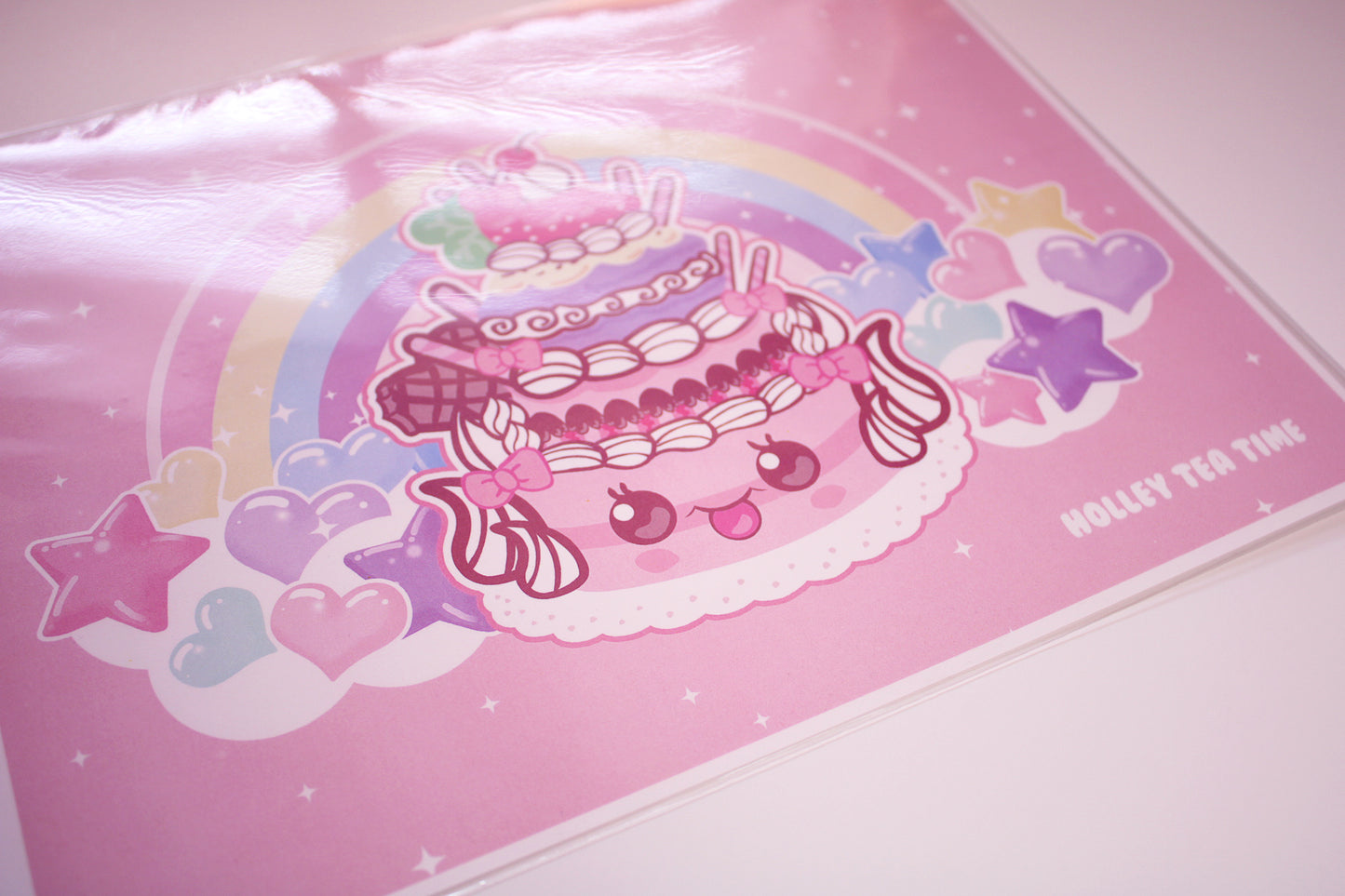 Kawaii Sparkle Cake (8.5" x 11" Art Print)