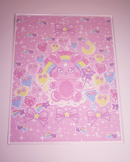 Bubblegum Bunny (8.5" x 11" Art Print)