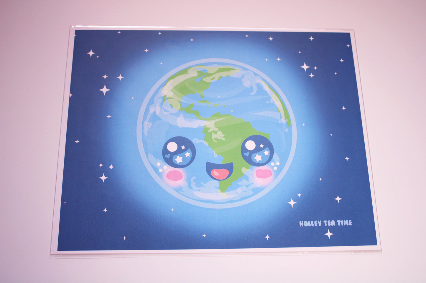 Kawaii Earth (8.5" x 11" Art Print)