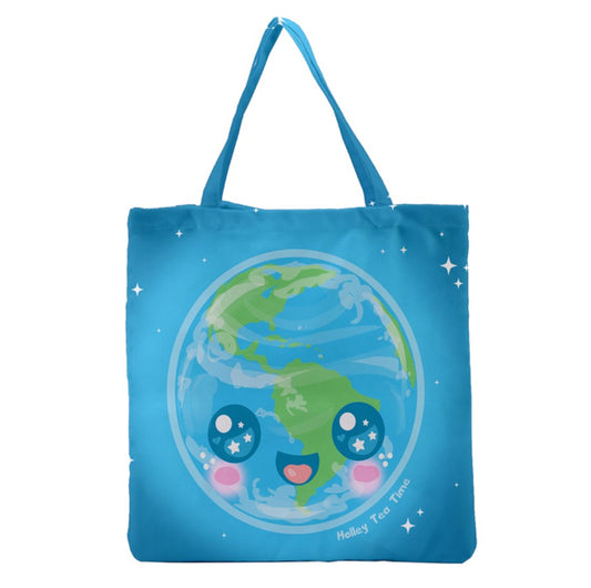 Kawaii Earth Tote Bag [Made To Order]