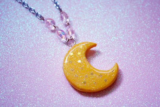 Magical Moon Necklace - Yellow