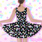 Starry Party Black Skater Dress [Made To Order]