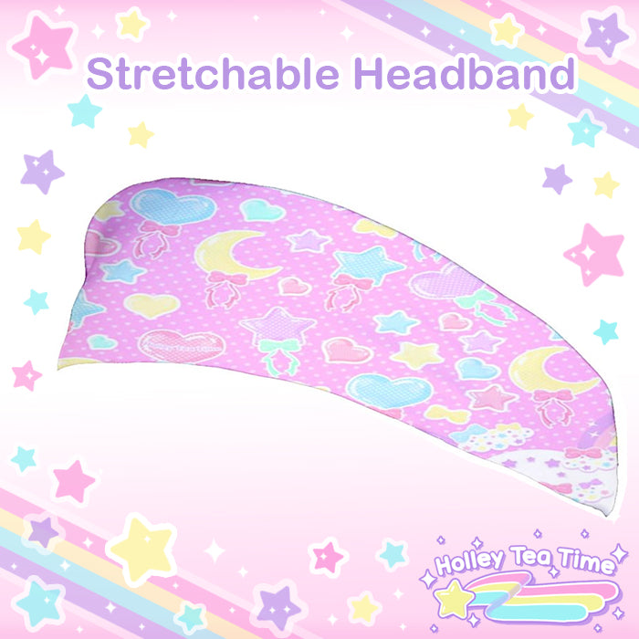Pastel Party Pink Stretchable Headband [Made To Order]