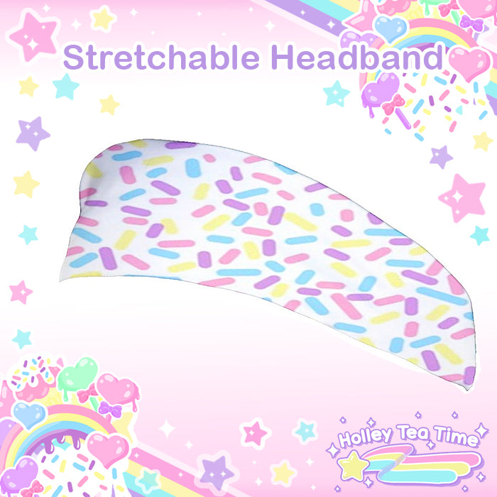 Rainbow Sweets Sprinkles Stretchable Headband [Made To Order]