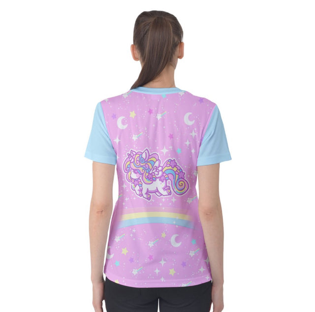 Rainbow Unicorn women's all over print t-shirt [made to order]