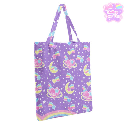 Saturn's Wish Purple Tote Bag [Made To Order]