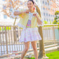 Pastel party yellow skater skirt [made to order]