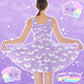 Shooting Star Clouds Purple Skater Dress [Made To Order]